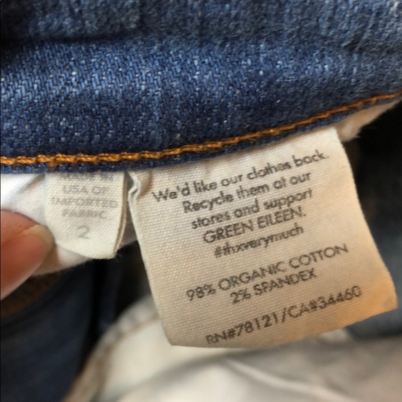 Eileen Fisher straight leg ankle jeans - Picture 3 of 8